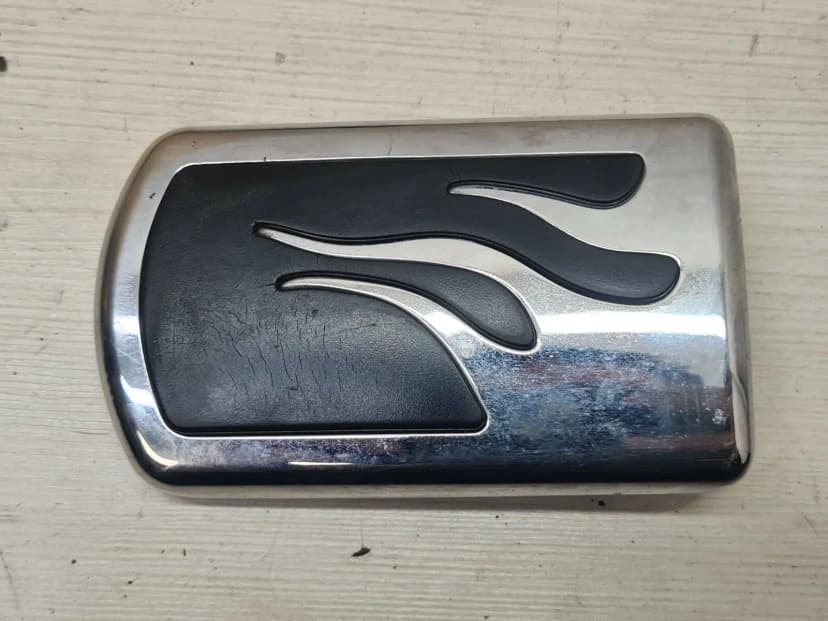 Harley Davidson Chrome Flame Rear Brake Pedal Pad